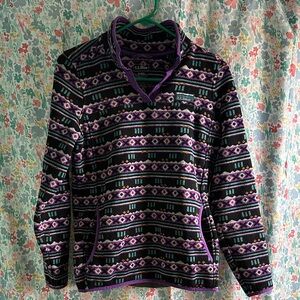L.L. Bean - ladies fleece pullover size S small - multicolor